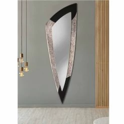 Miroir Décoratif Moderne Mural Urbino, Fait à La Main En Italie -Décoration D'intérieur specchiera da parete moderna in foglia argento fatta in italia urbino 2