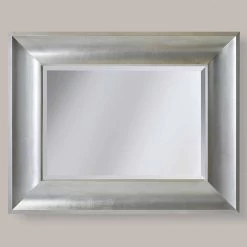 Miroir Mural Or / Argent En Bois Ayous Fabriqué En Italie Silvio