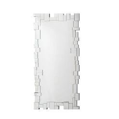 Miroir Mural Rectangulaire Avec Cadre En Verre Façonné - Norbo 15 Miroir Mural Rectangulaire Avec Cadre En Verre Façonné - Norbo -Décoration D'intérieur specchiera da parete rettangolare con cornice sagomata in vetro norbo 1