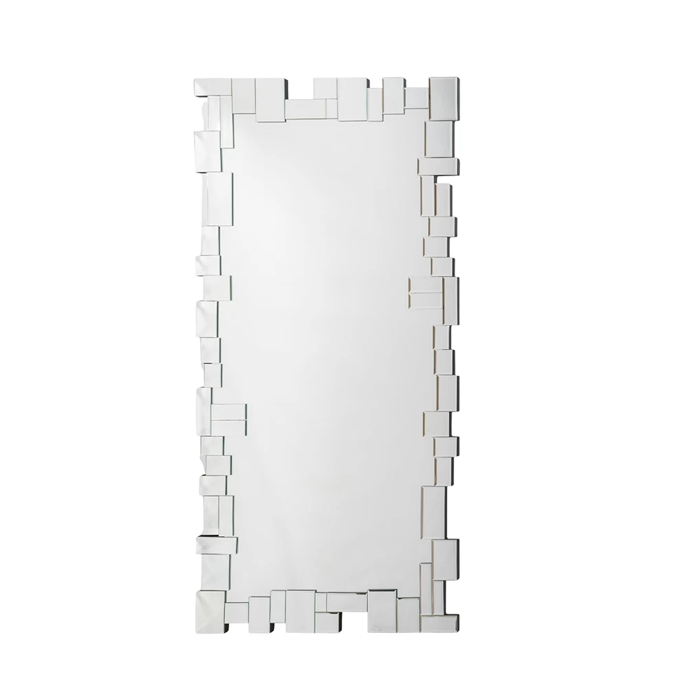 Miroir Mural Rectangulaire Avec Cadre En Verre Façonné - Norbo 4 Miroir Mural Rectangulaire Avec Cadre En Verre Façonné - Norbo – Image 2