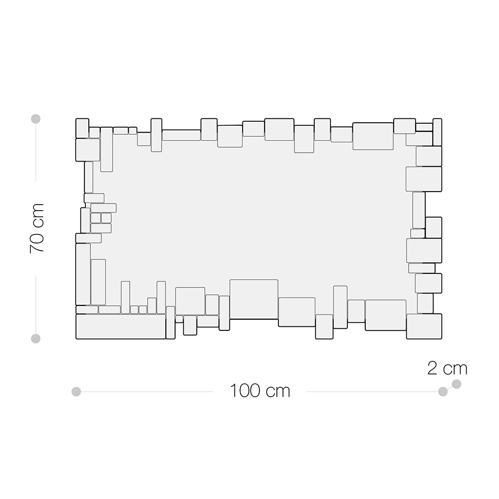 Miroir Mural Rectangulaire Avec Cadre En Verre Façonné - Norbo 13 Miroir Mural Rectangulaire Avec Cadre En Verre Façonné - Norbo – Image 11
