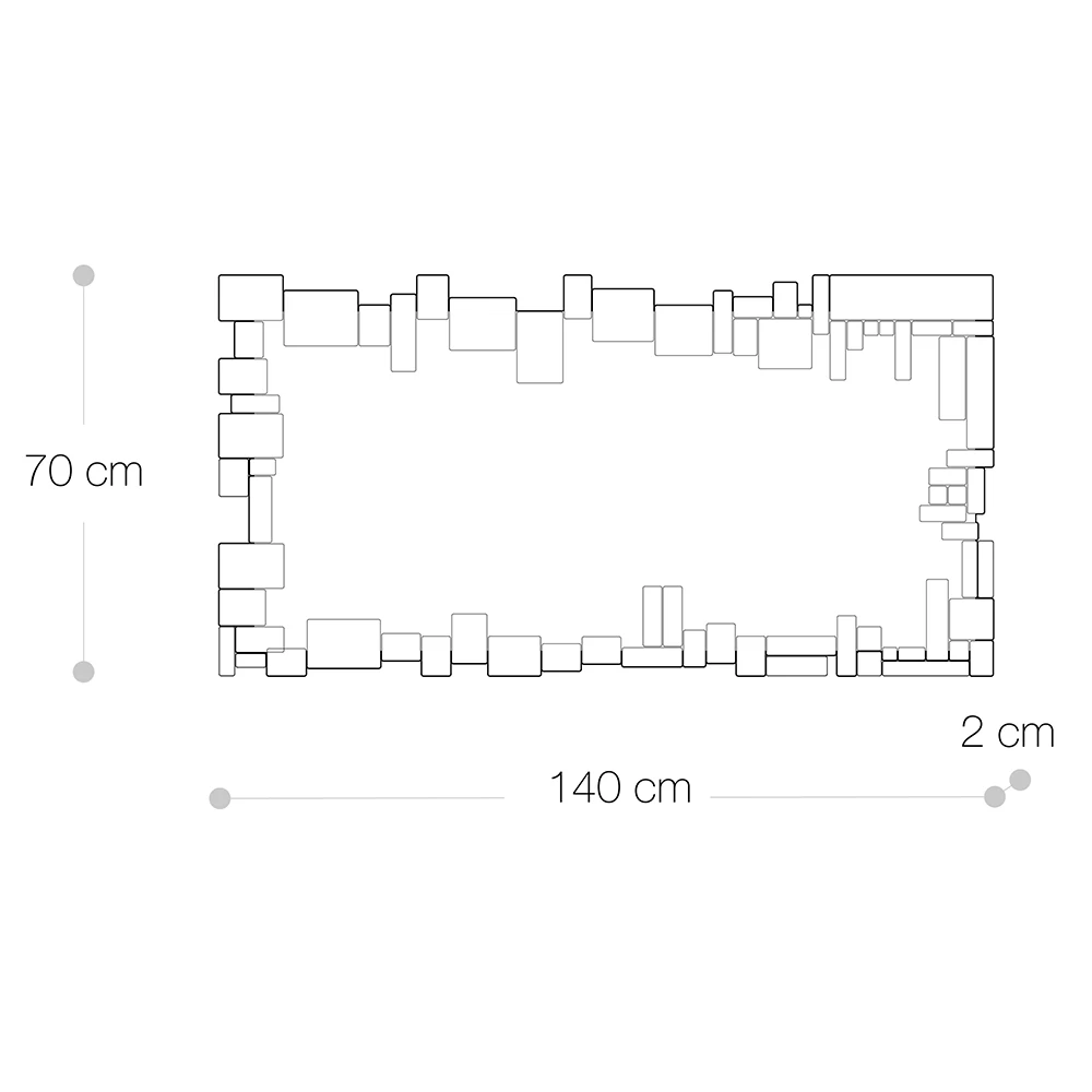 Miroir Mural Rectangulaire Avec Cadre En Verre Façonné - Norbo 9 Miroir Mural Rectangulaire Avec Cadre En Verre Façonné - Norbo – Image 7