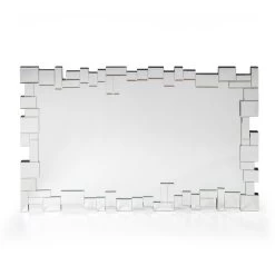 Miroir Mural Rectangulaire Avec Cadre En Verre Façonné - Norbo 21 Miroir Mural Rectangulaire Avec Cadre En Verre Façonné - Norbo -Décoration D'intérieur specchiera da parete rettangolare con cornice sagomata in vetro norbo 7