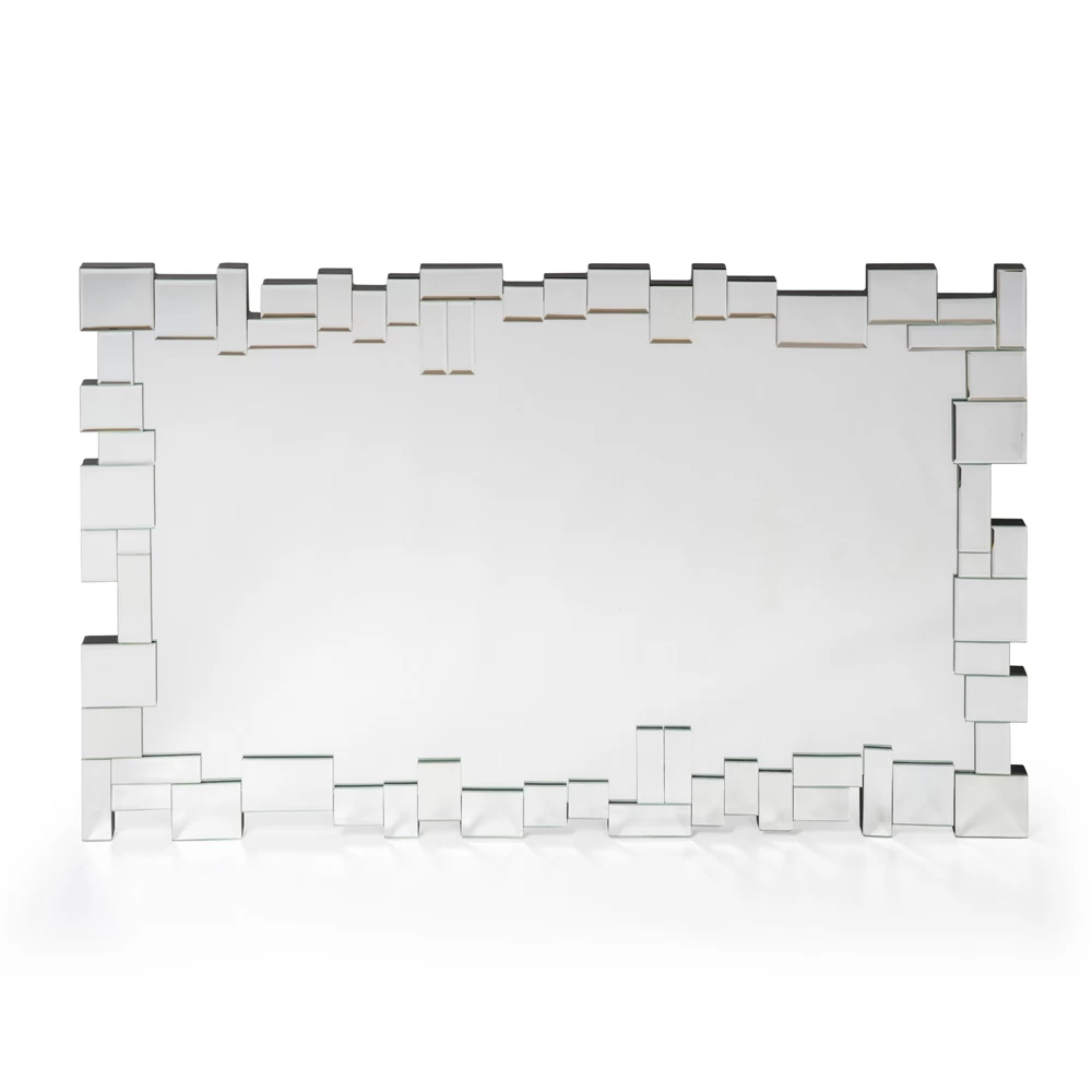 Miroir Mural Rectangulaire Avec Cadre En Verre Façonné - Norbo 10 Miroir Mural Rectangulaire Avec Cadre En Verre Façonné - Norbo – Image 8