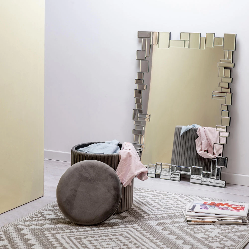 Miroir Mural Rectangulaire Avec Cadre En Verre Façonné - Norbo 12 Miroir Mural Rectangulaire Avec Cadre En Verre Façonné - Norbo – Image 10