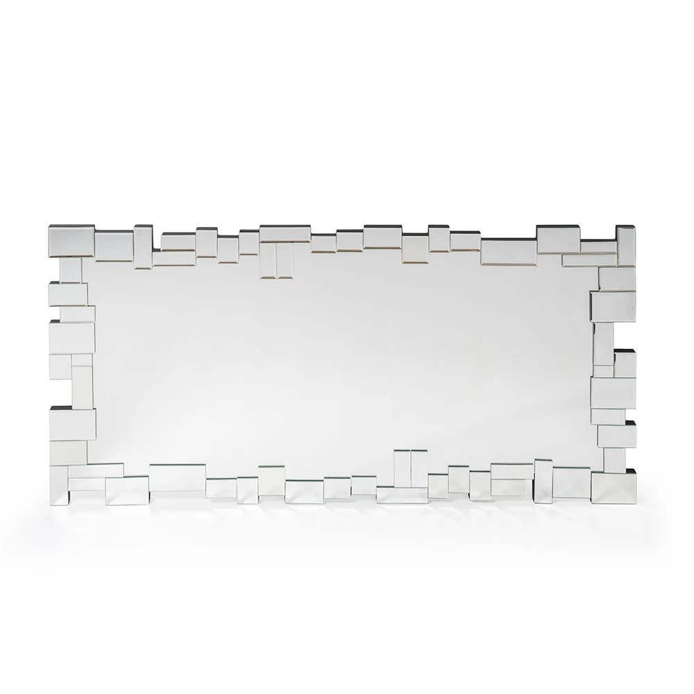 Miroir Mural Rectangulaire Avec Cadre En Verre Façonné - Norbo 3 Miroir Mural Rectangulaire Avec Cadre En Verre Façonné - Norbo
