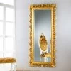 Miroir De Sol /mural De Design Avec Finissage Feuille D'or Mata -Décoration D'intérieur specchiera da terra parete di design con finitura foglia oro mata