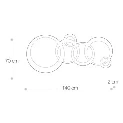 Miroir Mural Décoratif En Verre Avec Structure De Cercles - Nembo 13 Miroir Mural Décoratif En Verre Avec Structure De Cercles - Nembo -Décoration D'intérieur specchiera decorativa da parete in vetro con struttura a cerchi nembo 5