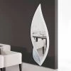 Grand Miroir Décoratif Mural En Forme De Pétale Ellen, Fait En Italie
