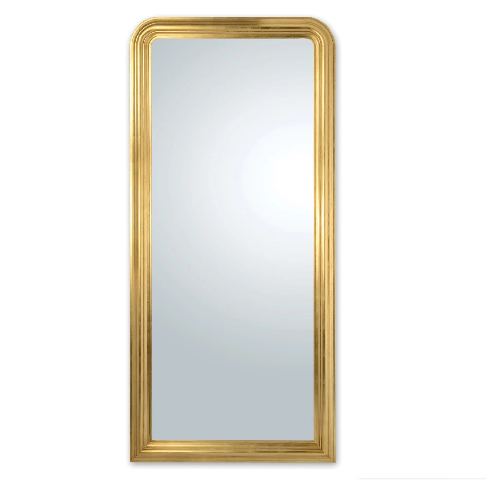 Miroir En Bois Décoré à La Main En Feuille D'or Fabriqué En Italie - Navona 3 Miroir En Bois Décoré à La Main En Feuille D'or Fabriqué En Italie - Navona