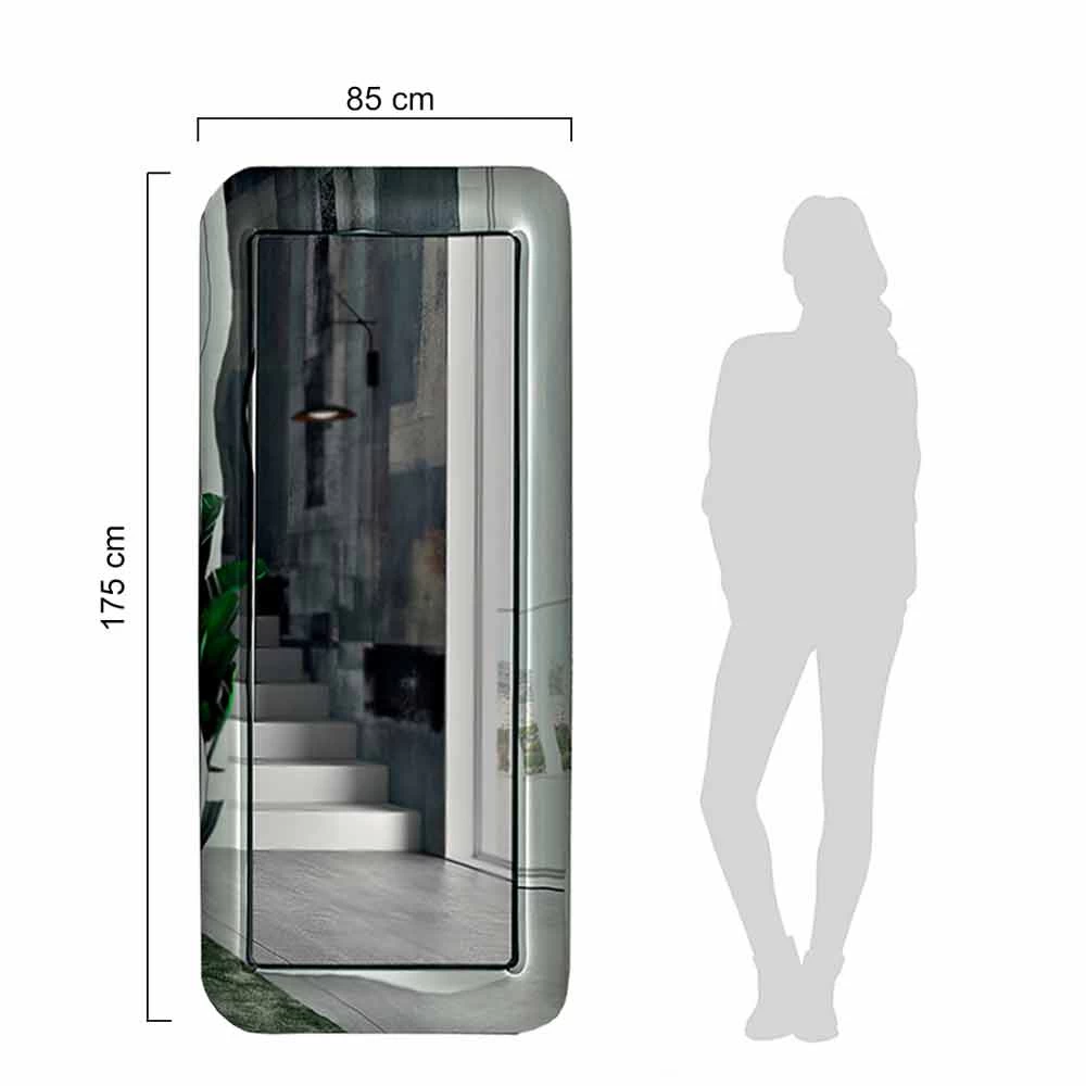 Miroir Long Rectangulaire Avec Cadre Effet Cristal Fabriqué En Italie - Boucle 5 Miroir Long Rectangulaire Avec Cadre Effet Cristal Fabriqué En Italie - Boucle – Image 3