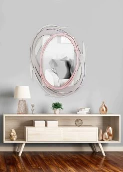 Miroir Mural Moderne Avec Design Décoratif En Bois Coloré - Orbita 7 Miroir Mural Moderne Avec Design Décoratif En Bois Coloré - Orbita -Décoration D'intérieur specchio a muro moderno dal design decorativo in legno colorato orbita 2