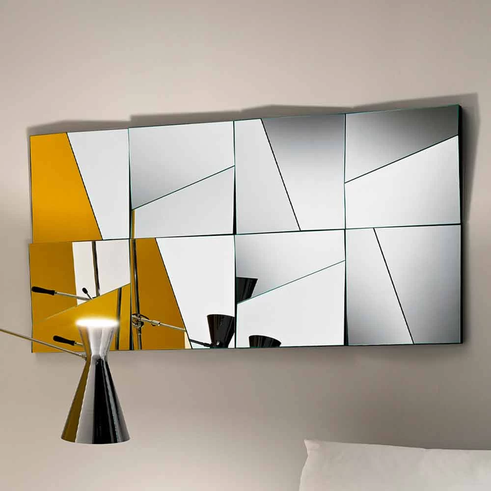 Miroir Mural Modulaire Avec Miroirs Concaves Et Convexes Made In Italy - Allegria 3 Miroir Mural Modulaire Avec Miroirs Concaves Et Convexes Made In Italy - Allegria