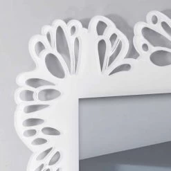 Miroir Mural En Plexiglas Blanc Avec Cadre Rectangulaire Décoré - Alidifarf -Décoration D'intérieur specchio a muro plexiglass bianco con cornice rettangolare decorata alidifarf 1