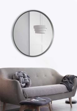 Miroir Mural Rond Avec Cadre Laqué Au Design Moderne Et élégant - Odosso -Décoration D'intérieur specchio a muro rotondo con cornice laccata di design moderno elegante odosso 2