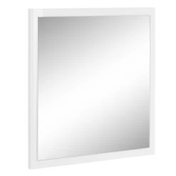 Miroir Mural Carré Avec Cadre Blanc Ou Anthracite - Emanuelito