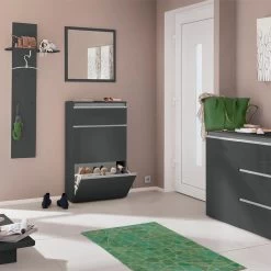 Miroir Mural Carré Avec Cadre Blanc Ou Anthracite - Emanuelito -Décoration D'intérieur specchio a parete quadrato con cornice bianca o antracite emanuelito 3