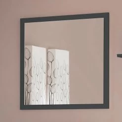 Miroir Mural Carré Avec Cadre Blanc Ou Anthracite - Emanuelito -Décoration D'intérieur specchio a parete quadrato con cornice bianca o antracite emanuelito 4