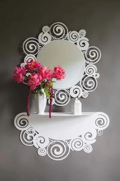 Miroir Mural Circulaire De Design Moderne En Fer Fabriqué En Italie - Moira 16 Miroir Mural Circulaire De Design Moderne En Fer Fabriqué En Italie - Moira -Décoration D'intérieur specchio circolare da parete di design moderno in ferro made in italy moira