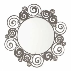 Miroir Mural Circulaire De Design Moderne En Fer Fabriqué En Italie - Moira