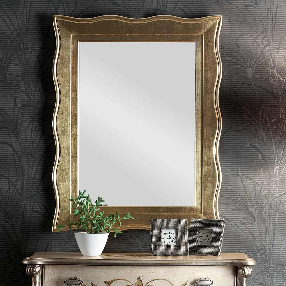 Miroir Classique Avec Cadre Doré Rectangulaire Made In Italy - Florence 4 Miroir Classique Avec Cadre Doré Rectangulaire Made In Italy - Florence – Image 2