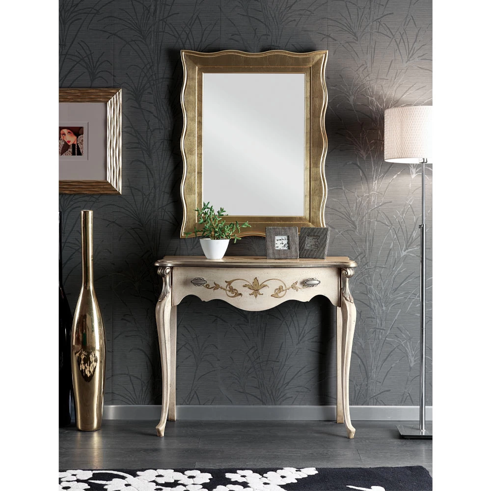 Miroir Classique Avec Cadre Doré Rectangulaire Made In Italy - Florence 6 Miroir Classique Avec Cadre Doré Rectangulaire Made In Italy - Florence – Image 4