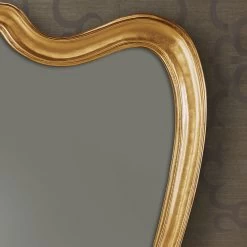 Cadre En Bois En Forme De Miroir Classique Feuille D'or Fabriqué En Italie - Jenny -Décoration D'intérieur specchio classico cornice sagomata legno foglia oro made in italy jenny 2