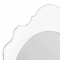 Miroir De Design Blanc Avec Cadre Décoré Joy, Fait En Italie -Décoration D'intérieur specchio da parete bianco di design joy cornice decorata made in italy 2