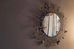 Miroir Mural Circulaire De Design Moderne En Fer Fabriqué En Italie - Stelio -Décoration D'intérieur specchio da parete circolare di design moderno in ferro made in italy stelio