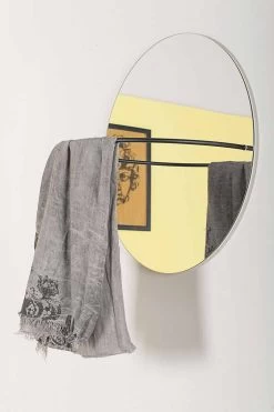 Miroir Mural Avec Porte-manteau En Acier Moderne Made In Italy - Chioccia -Décoration D'intérieur specchio da parete con appendiabiti in acciaio moderno made in italy chioccia 5
