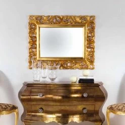 Miroir Mural De Design Finissage D' Or Gudin, 108x87 Cm