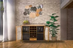 Miroir Mural Design Moderne En Bois Et Fer - Ortensio -Décoration D'intérieur specchio da parete di design moderno in legno e ferro ortensio 3