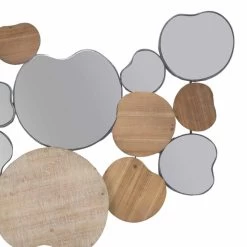 Miroir Mural Design Moderne En Bois Et Fer - Ortensio -Décoration D'intérieur specchio da parete di design moderno in legno e ferro ortensio 4