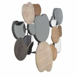 Miroir Mural Design Moderne En Bois Et Fer - Ortensio -Décoration D'intérieur specchio da parete di design moderno in legno e ferro ortensio 5