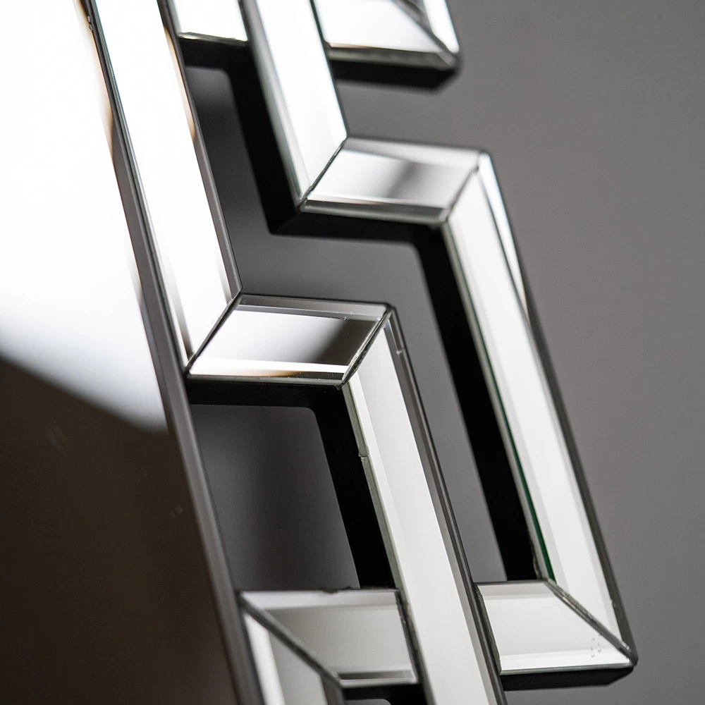 Miroir Mural En Mdf Et Verre Argenté Avec Cadre Façonné - Avolo 8 Miroir Mural En Mdf Et Verre Argenté Avec Cadre Façonné - Avolo – Image 6