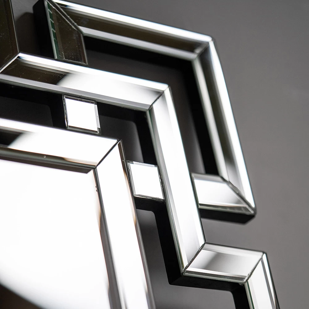 Miroir Mural En Mdf Et Verre Argenté Avec Cadre Façonné - Avolo 9 Miroir Mural En Mdf Et Verre Argenté Avec Cadre Façonné - Avolo – Image 7