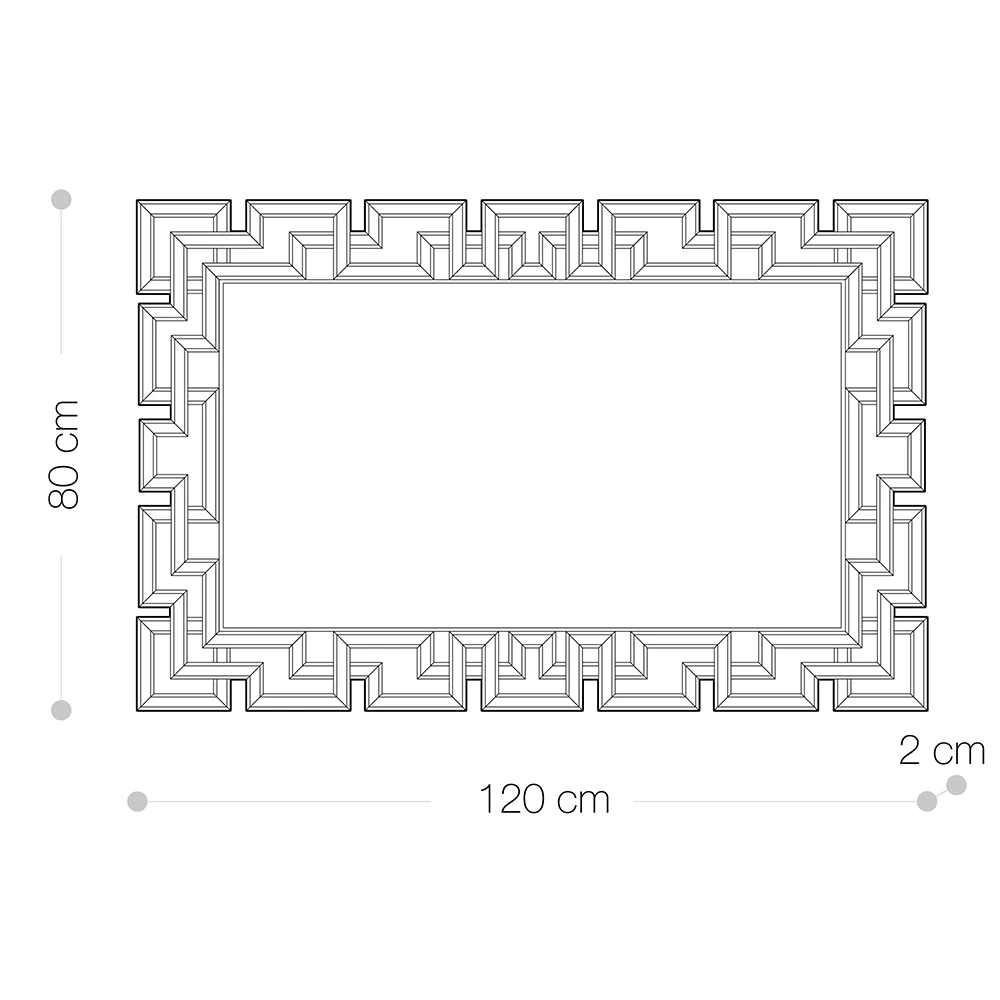 Miroir Mural En Mdf Et Verre Argenté Avec Cadre Façonné - Avolo 10 Miroir Mural En Mdf Et Verre Argenté Avec Cadre Façonné - Avolo – Image 8