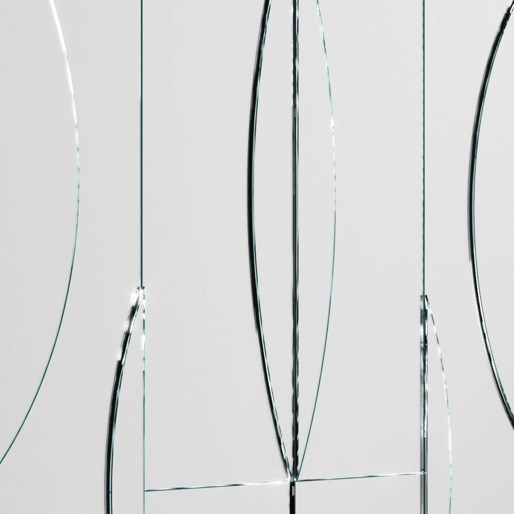 Miroir Mural Modulable Avec Structure En Bois Fabriqué En Italie - Saetta 5 Miroir Mural Modulable Avec Structure En Bois Fabriqué En Italie - Saetta – Image 3