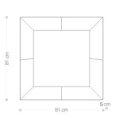 Miroir Mural Carré Avec Structure En Mdf Complet Avec Crochets - Sisio 13 Miroir Mural Carré Avec Structure En Mdf Complet Avec Crochets - Sisio -Décoration D'intérieur specchio da parete quadrato con struttura in mdf completa di ganci sisio 6