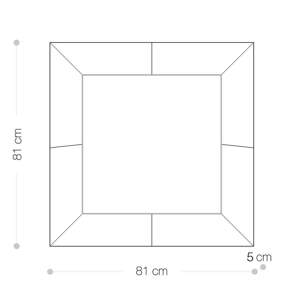 Miroir Mural Carré Avec Structure En Mdf Complet Avec Crochets - Sisio 8 Miroir Mural Carré Avec Structure En Mdf Complet Avec Crochets - Sisio – Image 6