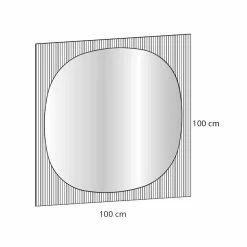Miroir Mural Carré Moderne De Couleur Fumée Fabriqué En Italie - Bandolero -Décoration D'intérieur specchio da parete quadrato moderno color fume made in italy bandolero 3