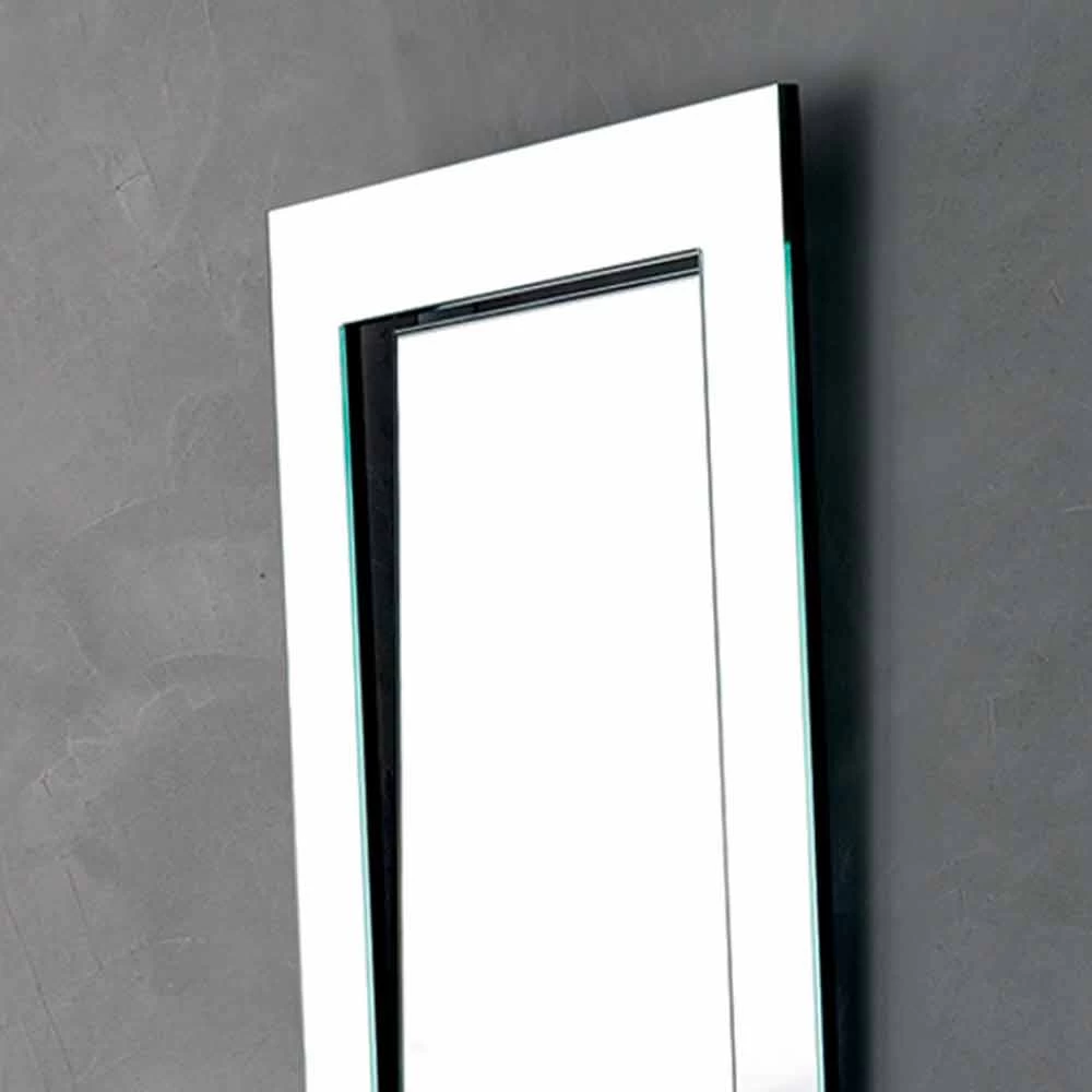 Miroir Mural Rectangulaire Avec Cadre Incliné Made In Italy - Salamina 5 Miroir Mural Rectangulaire Avec Cadre Incliné Made In Italy - Salamina – Image 3