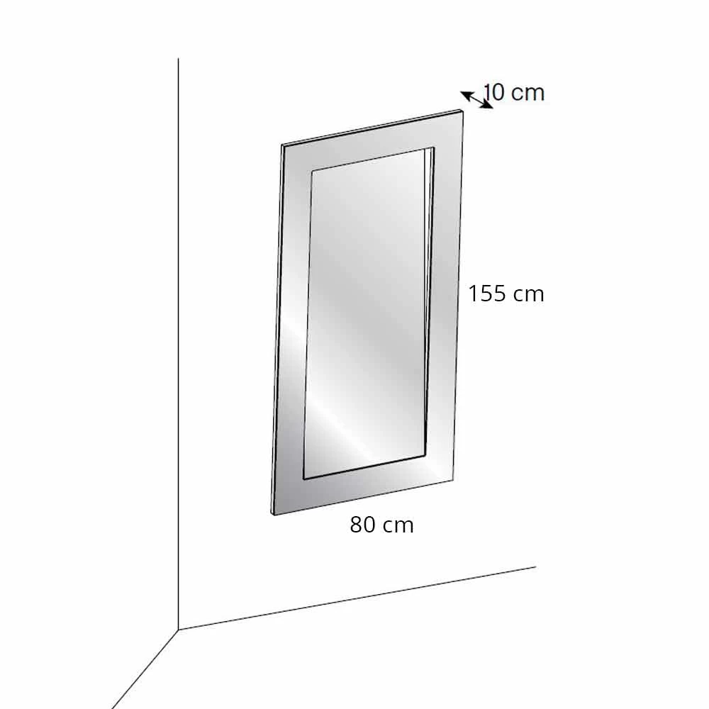 Miroir Mural Rectangulaire Avec Cadre Incliné Made In Italy - Salamina 7 Miroir Mural Rectangulaire Avec Cadre Incliné Made In Italy - Salamina – Image 5