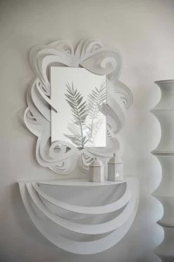 Miroir Mural Rectangulaire Moderne En Fer Fabriqué En Italie - Penny -Décoration D'intérieur specchio da parete rettangolare moderno in ferro made in italy penny 3