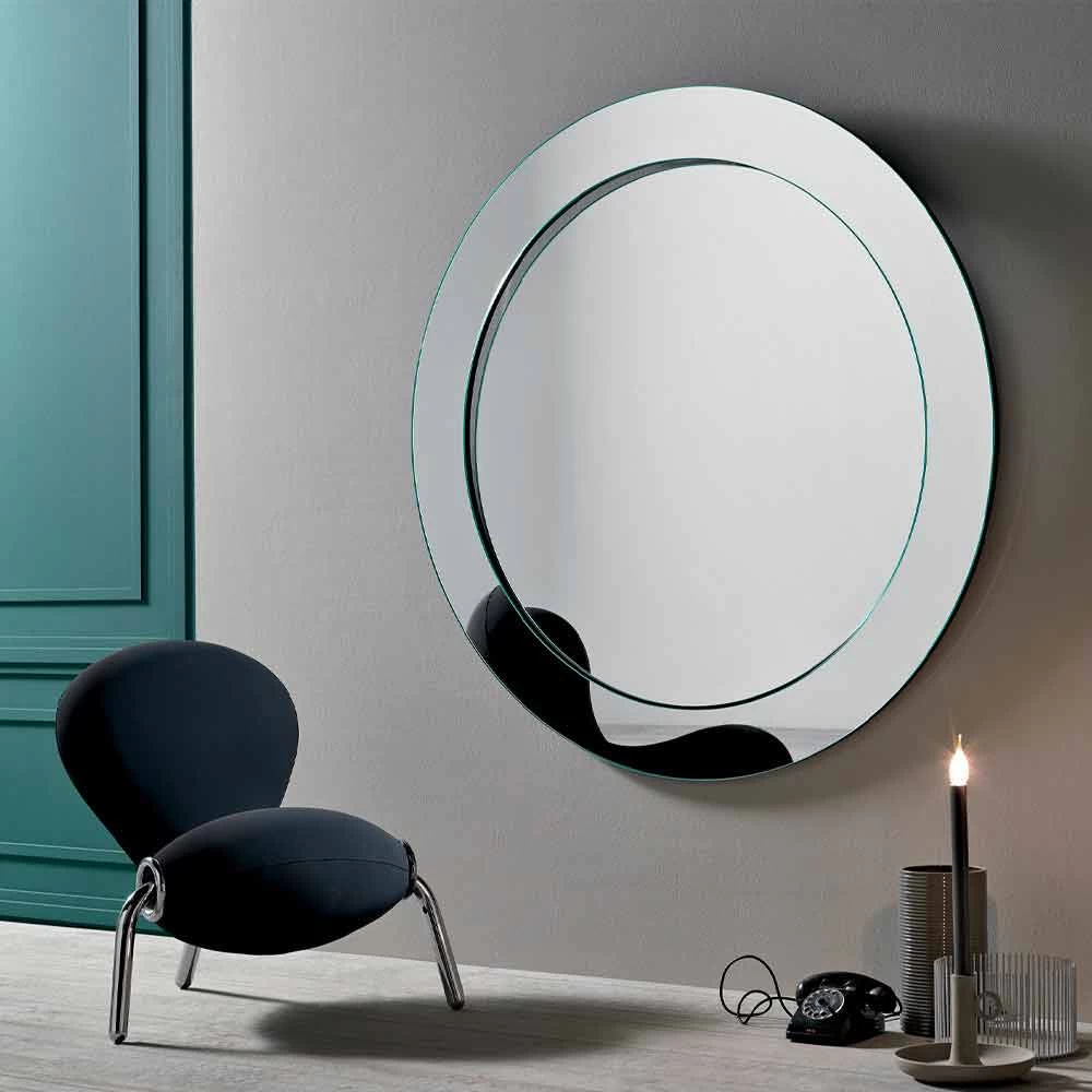 Miroir Mural Rond Avec Cadre Incliné Made In Italy - Salamina 4 Miroir Mural Rond Avec Cadre Incliné Made In Italy - Salamina – Image 2
