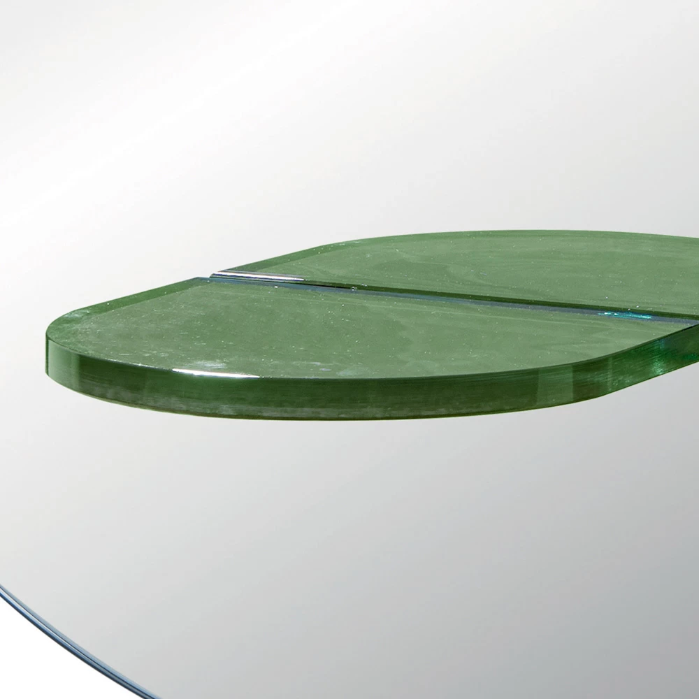 Miroir Mural Rond Avec étagère En Verre Coloré Made In Italy - Eliza 6 Miroir Mural Rond Avec étagère En Verre Coloré Made In Italy - Eliza – Image 4