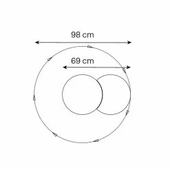 Miroir Mural Rond Avec Satellite Pivotant à 360 ° Made In Italy - Shaki -Décoration D'intérieur specchio da parete rotondo con satellite che ruota a 360 made in italy shaki