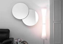 Miroir Mural Rond Avec Satellite Pivotant à 360 ° Made In Italy - Shaki -Décoration D'intérieur specchio da parete rotondo con satellite che ruota a 360 made in italy shaki 6