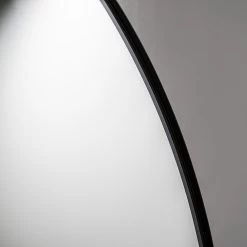 Miroir Mural Rond En Mdf Avec Cadre En Métal Noir - Maori -Décoration D'intérieur specchio da parete rotondo in mdf con cornice in metallo nero maori 5