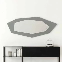 Miroir Mural En Forme Avec Cadre En Verre Made In Italy - Chlore -Décoration D'intérieur specchio da parete sagomato con cornice in vetro made in italy cloro 5